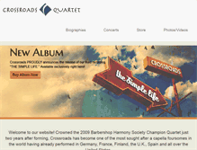 Tablet Screenshot of crossroadsquartet.com